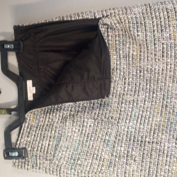 LOFT Metallic Multicolor Tweed Mini Skirt Size O - Picture 4 of 7